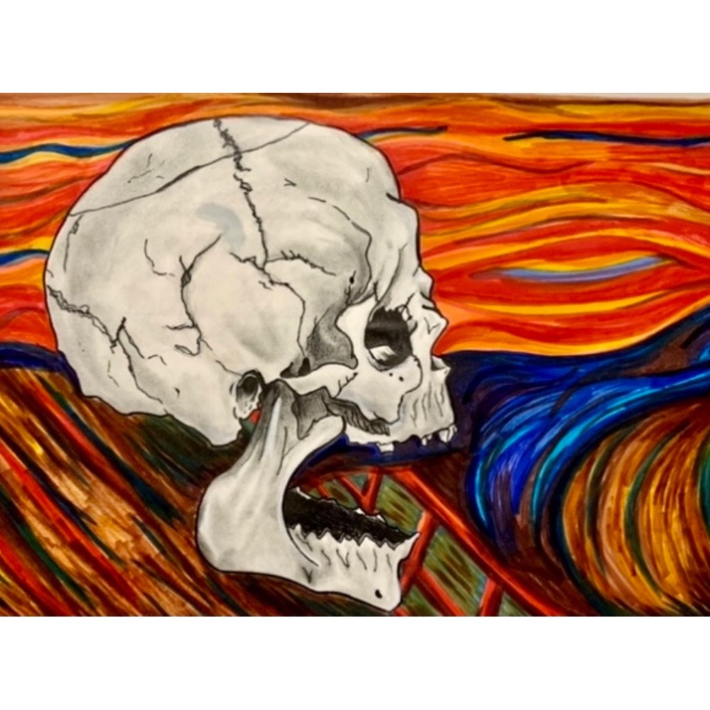 Vibrant Skull Art Print